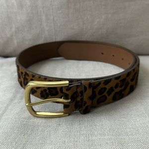 J. Crew animal hair leopard belt small